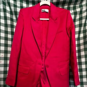 Best of Alice Overside Hot Pink Satin Blazer